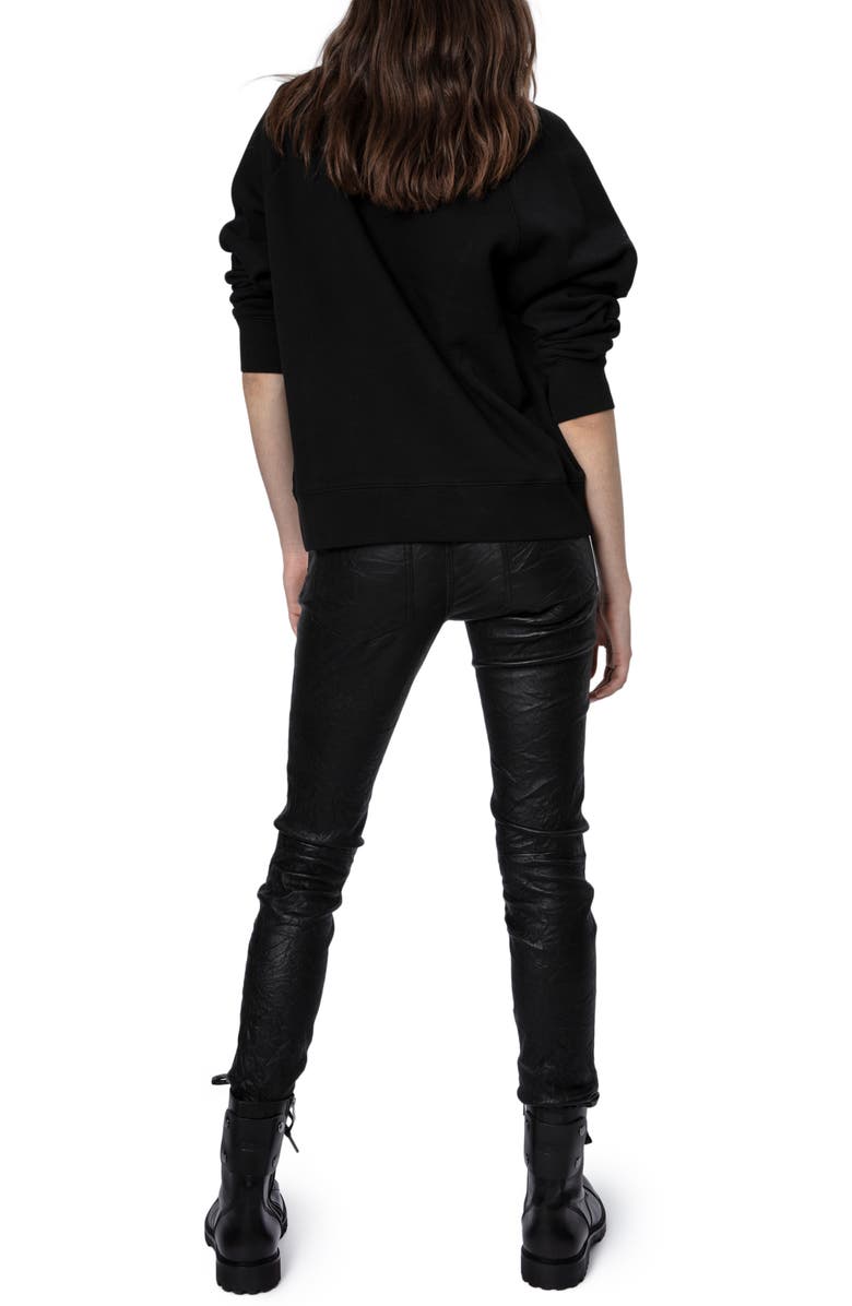 Zadig & Voltaire Camo Skull Cotton Graphic Sweatshirt, Alternate, color,