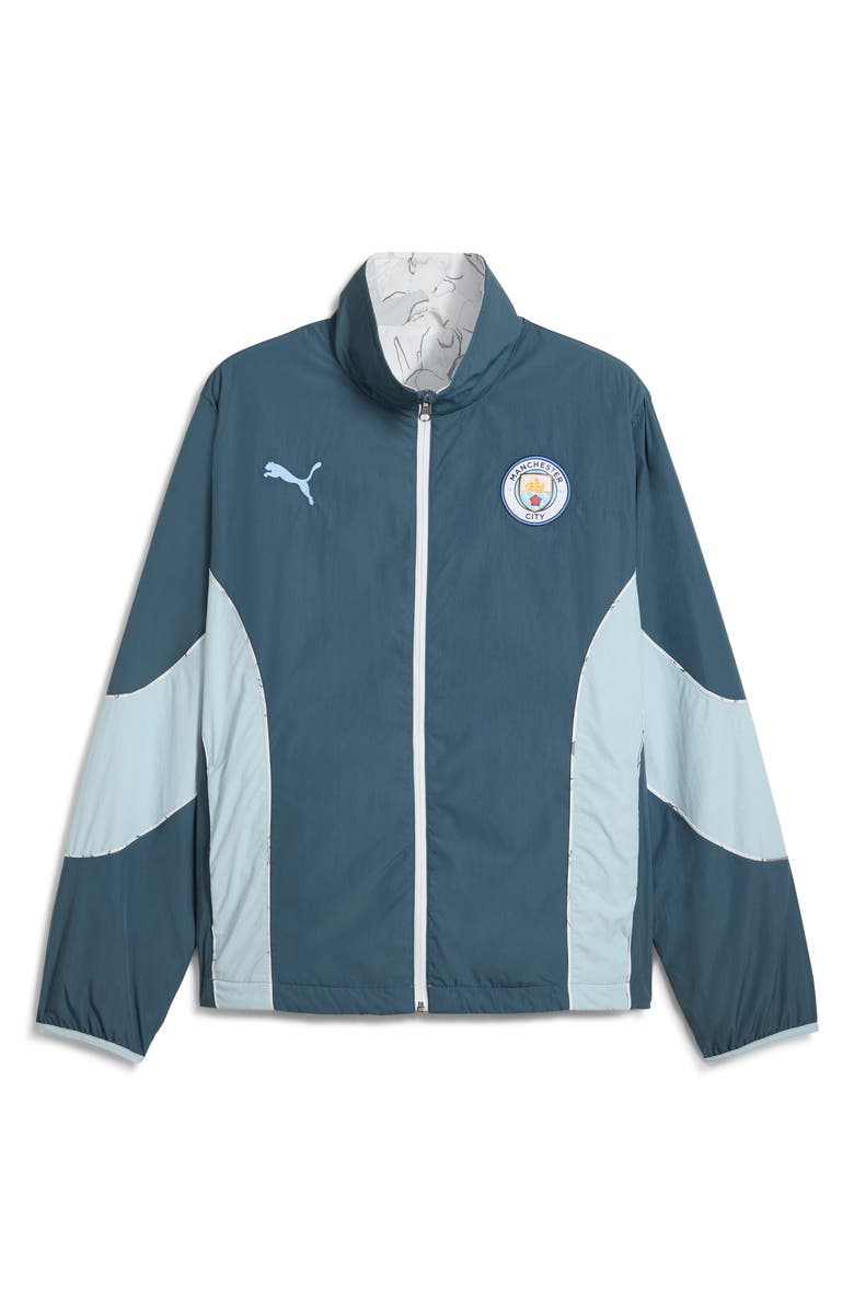 PUMA x KidSuper MCFC Reversible Nylon Jacket, Main, color, Gray Skies/ Team Light Blue