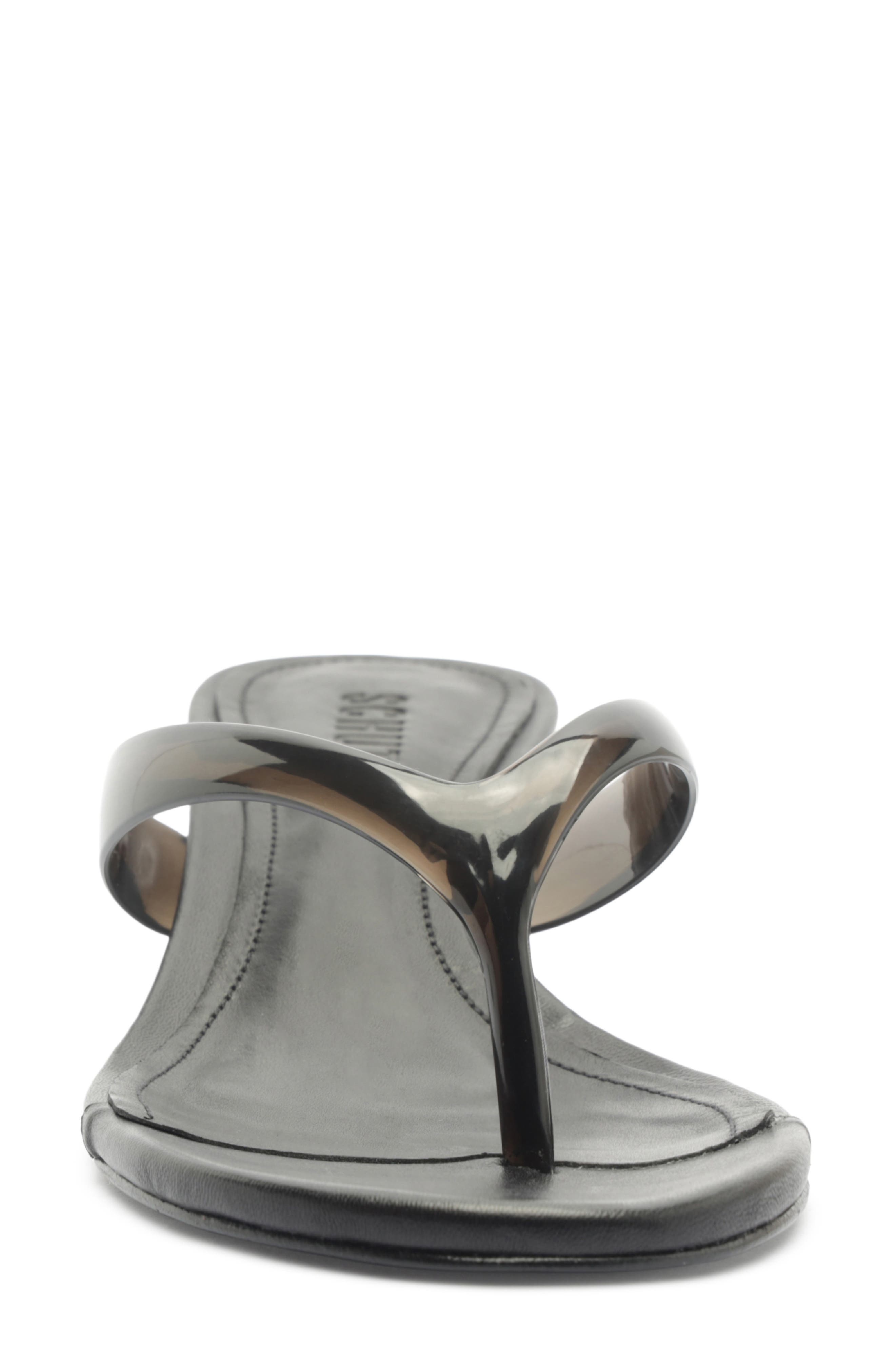 Schutz Roslyn Wedge Sandal, Alternate, color, Black
