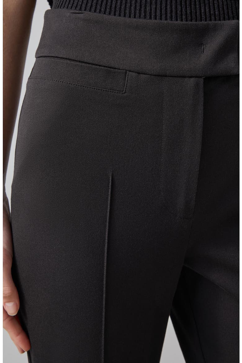 Esen Cotton Blend Stretch Twill Pants, Alternate, color, BLACK