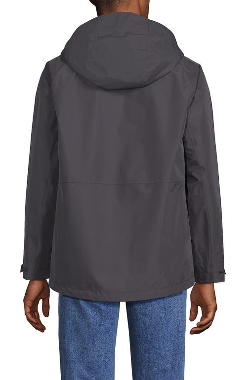 Lands' End Waterproof Rain Jacket In Warm Steel