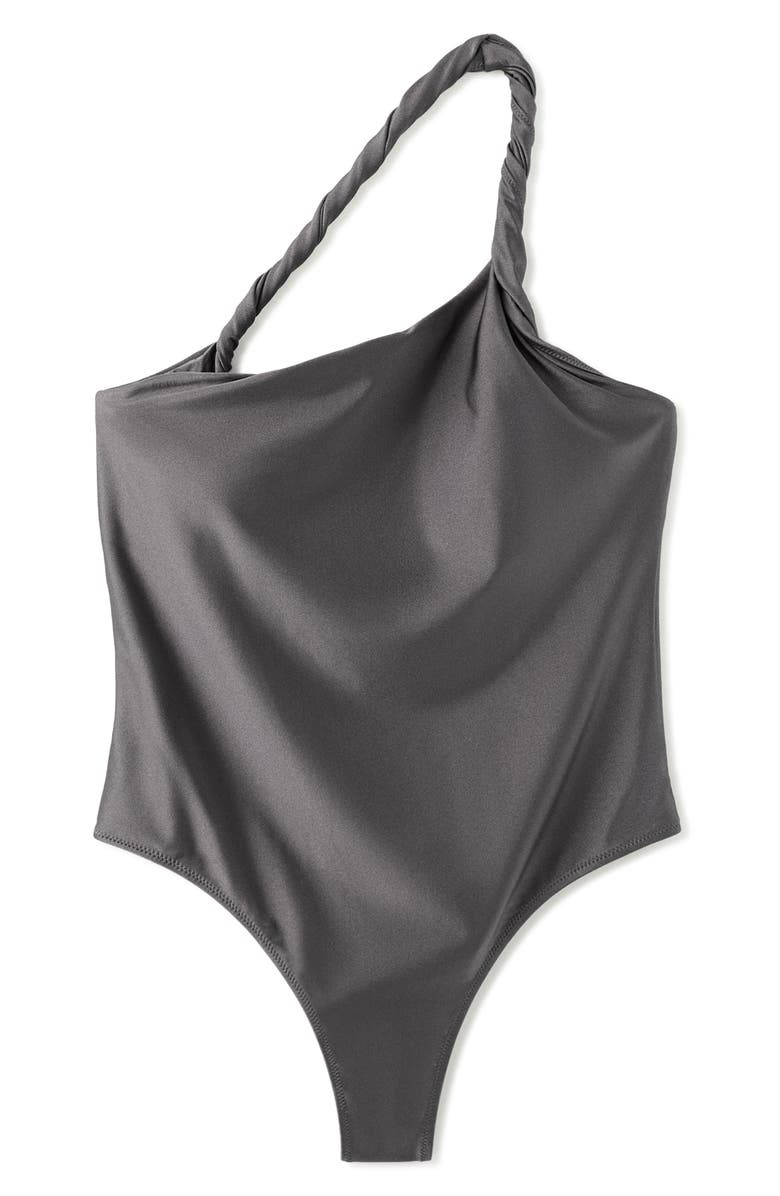 MANGO Asymmetric One-Shoulder One-Piece Swimsuit, Main, color, 