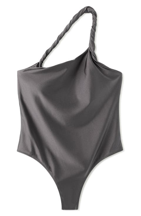 Asymmetric One-Shoulder One-Piece Swimsuit