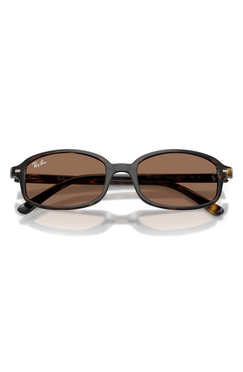Ray-Ban Kids' 49mm Irregular Sunglasses, Alternate, color, Havana / Dark Brown