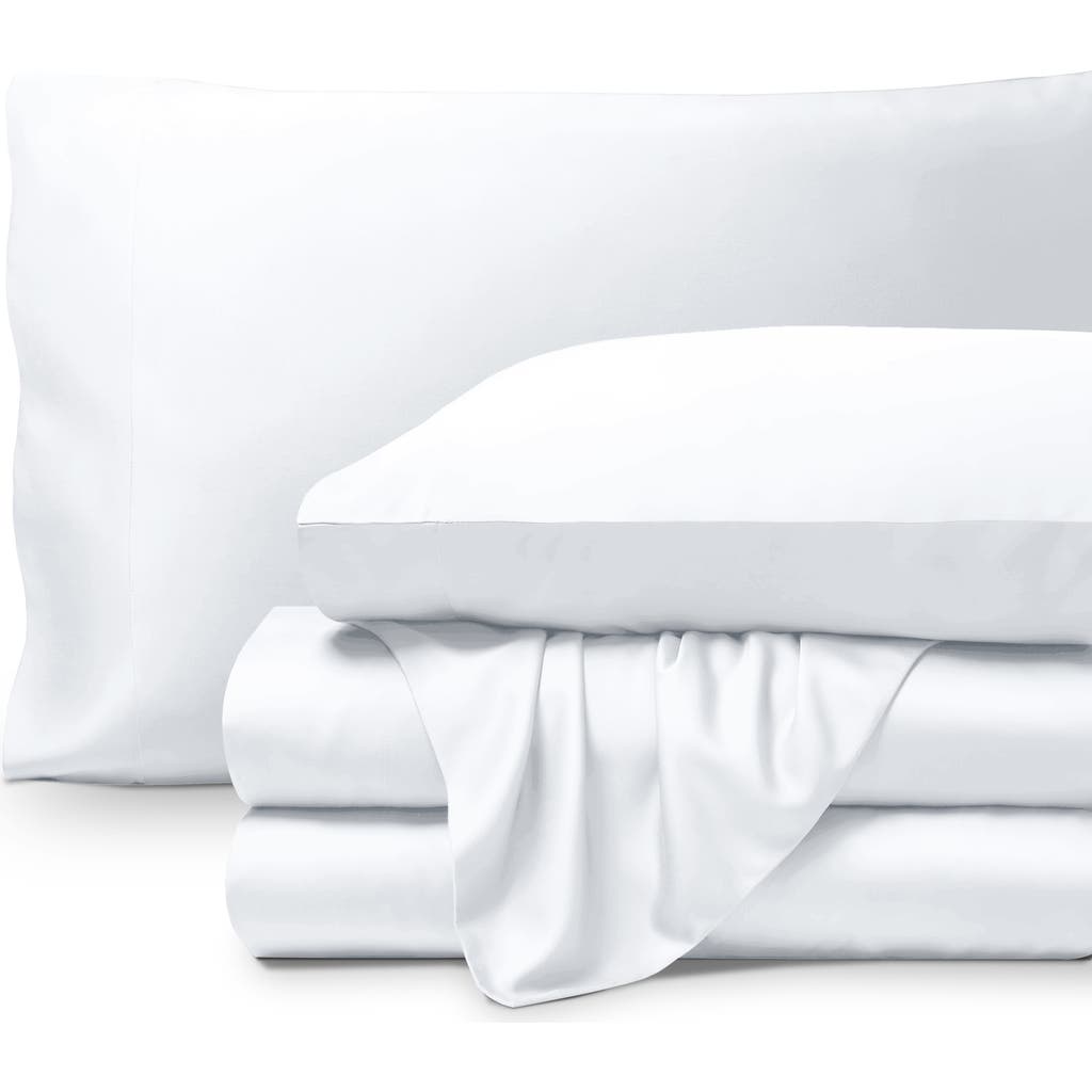 Bare Home Cooling Rayon Sheet Set In White