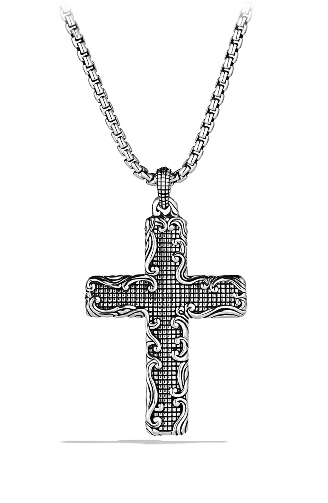 David Yurman 'Waves' Cross on Chain (Men) | Nordstrom