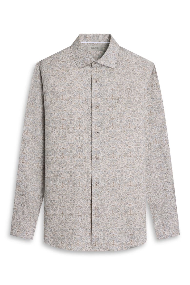 Axel Patterned Shaped Fit Button-Up Shirt, Alternate, color, GINGER
