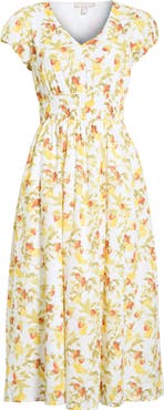 Chelsea28 Puff Sleeve Midi Dress