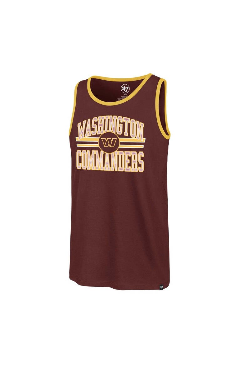 Men's '47 Burgundy Washington Commanders Winger Franklin Tank Top, Alternate, color, Burgundy