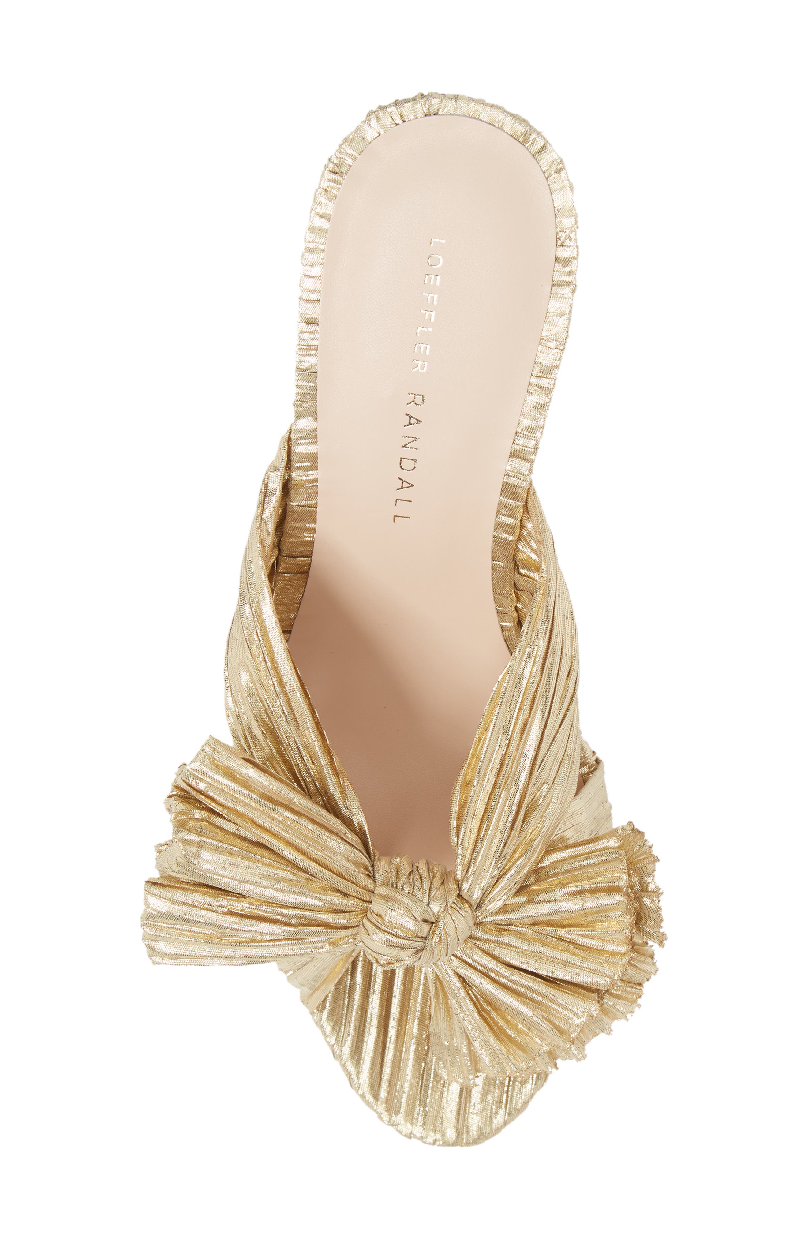 Penny Knotted Lamé Sandal, Alternate, color, GOLD