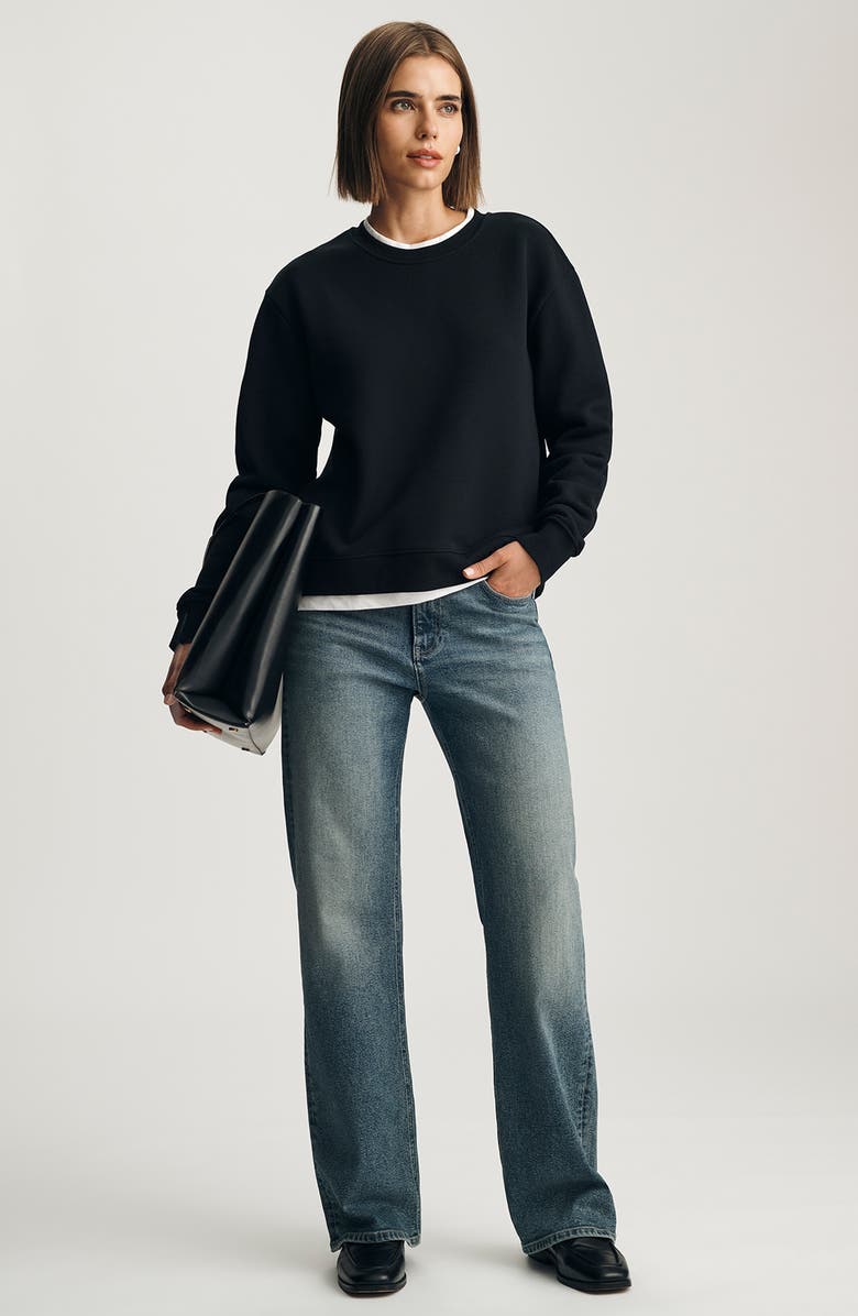 Mavi Jeans Contrast Trim Cotton Sweatshirt, Alternate, color, 