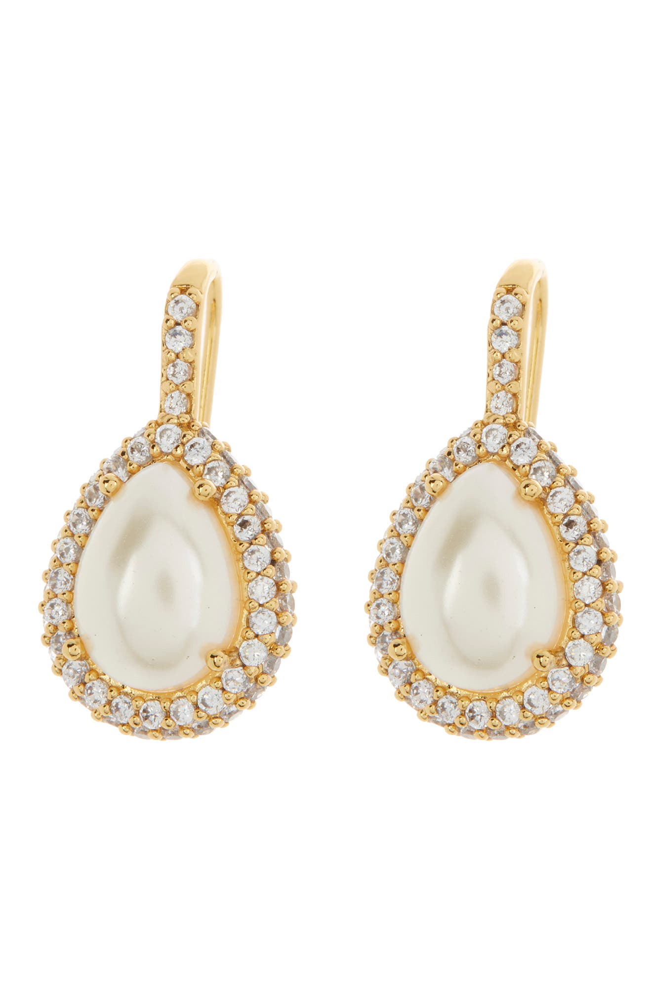 KATE SPADE SATURDAY pavé halo drop earrings