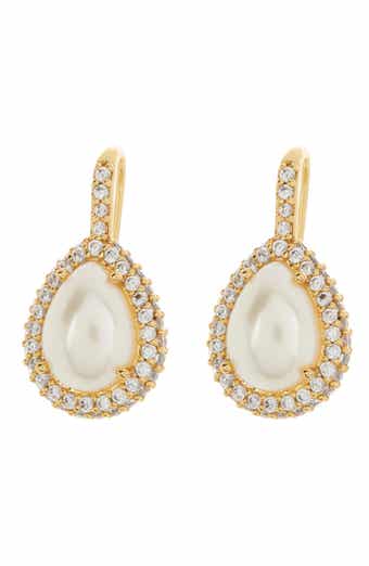 KATE SPADE SATURDAY pavé halo drop earrings