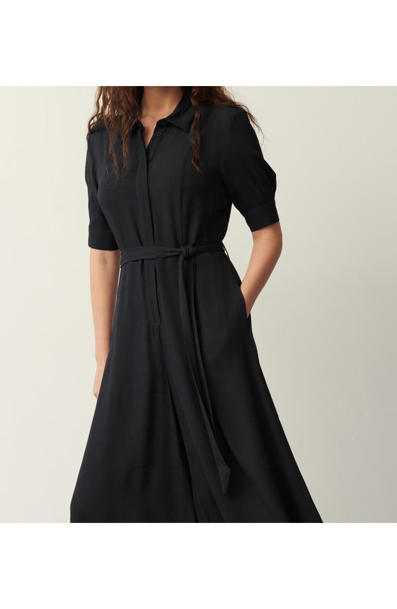 Finery London Floralie Wide Leg Cropped Jumpsuit, Alternate, color, Black