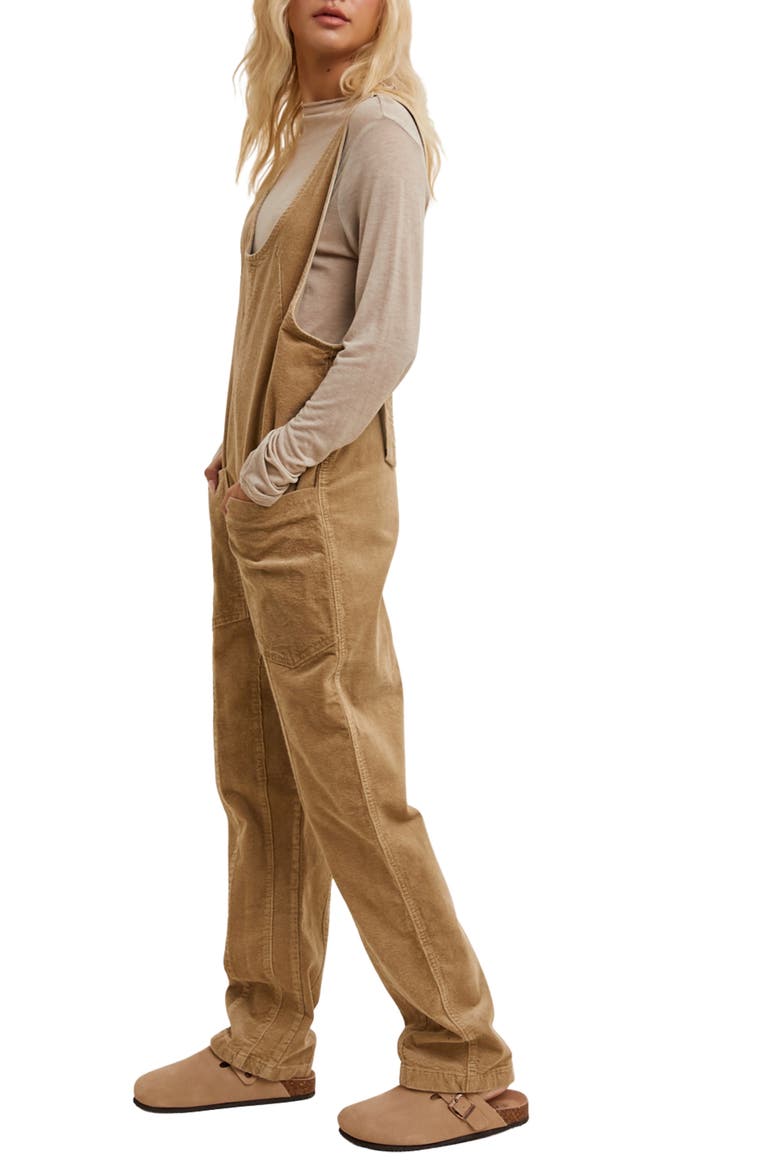 Open Back Corduroy Jumpsuit, Alternate, color, MOCHA