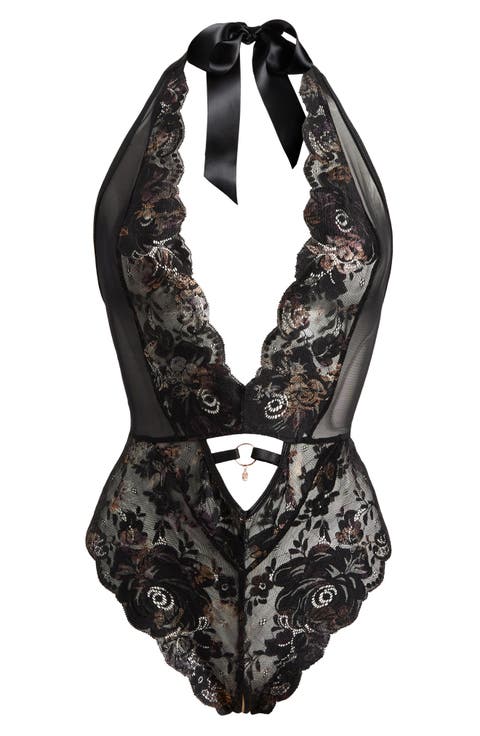 Lace Open Gusset Teddy