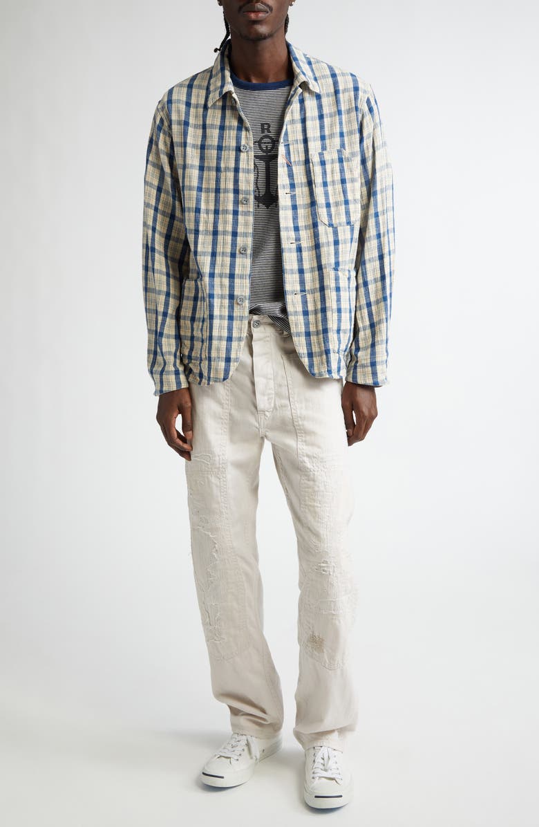 Double RL Indio Plaid Twill Shirt Jacket, Alternate, color, Rl-749 Indigo Plaid Multi