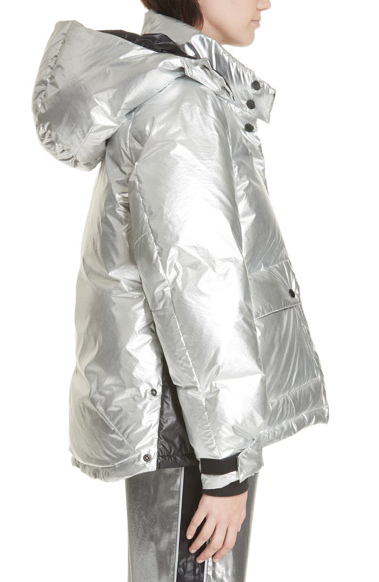 rag & bone Aiden Side Stripe Metallic Puffer Coat, Alternate, color, 