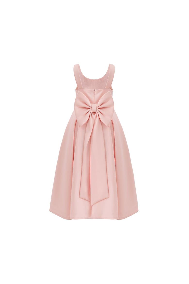 Satin Bow-Back Dress, Alternate, color, Pink