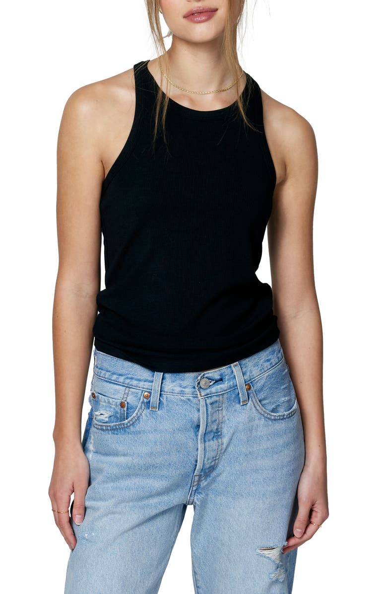 Spiritual Gangster Slim Stretch Modal Rib Tank, Main, color, 