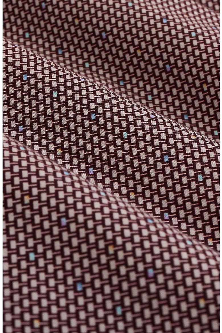James OoohCotton® Micro Print Button-Up Shirt, Alternate, color, BURGUNDY