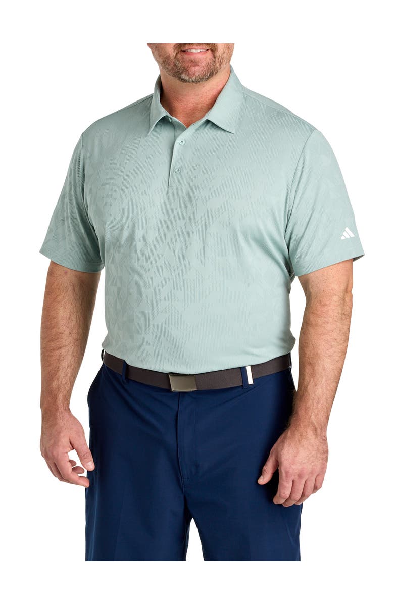 adidas Big & Tall 365 Climacool Jacquard Polo Shirt, Main, color, Wonder Sage