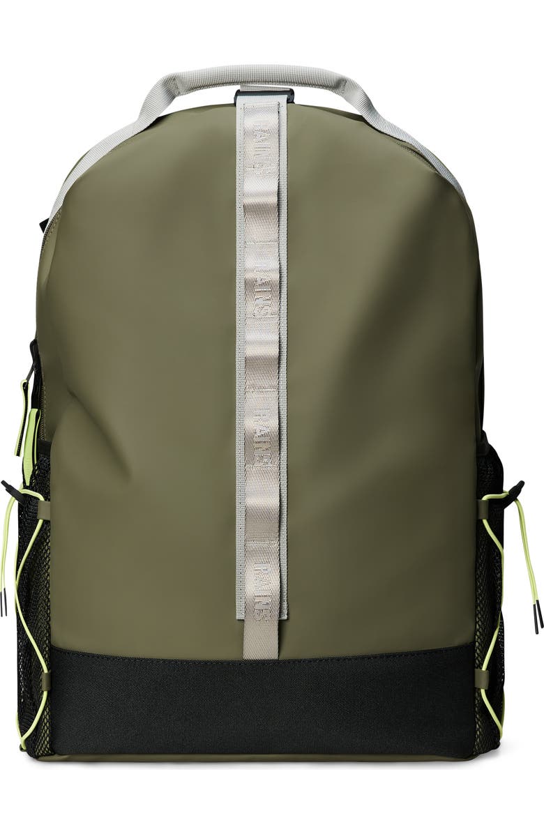Rains Trail Waterproof Clip Front Backpack, Main, color, Marsh
