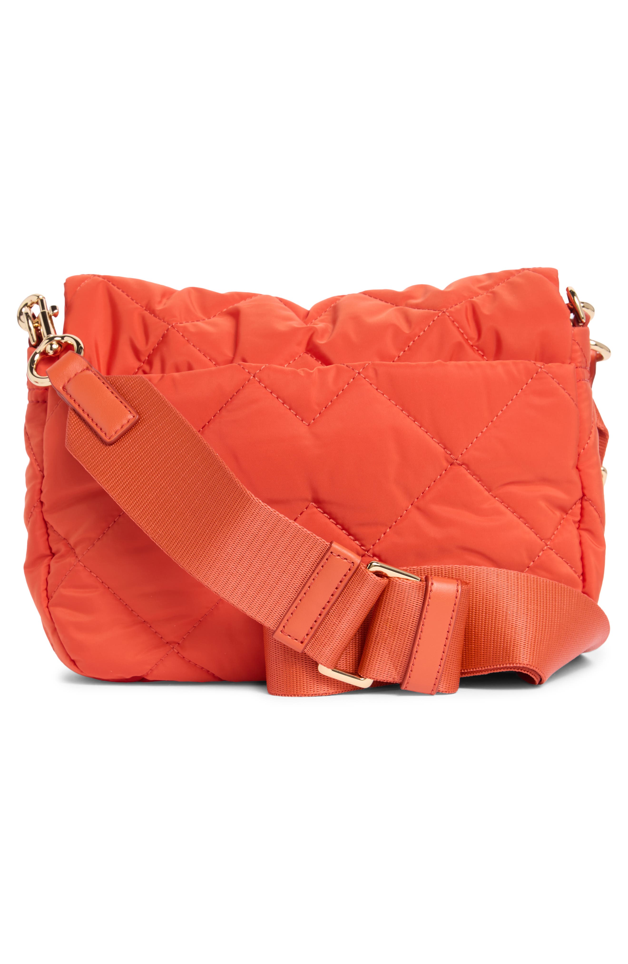 Marc Jacobs Quilted Nylon Utility Messenger Bag, Alternate, color, Sunset
