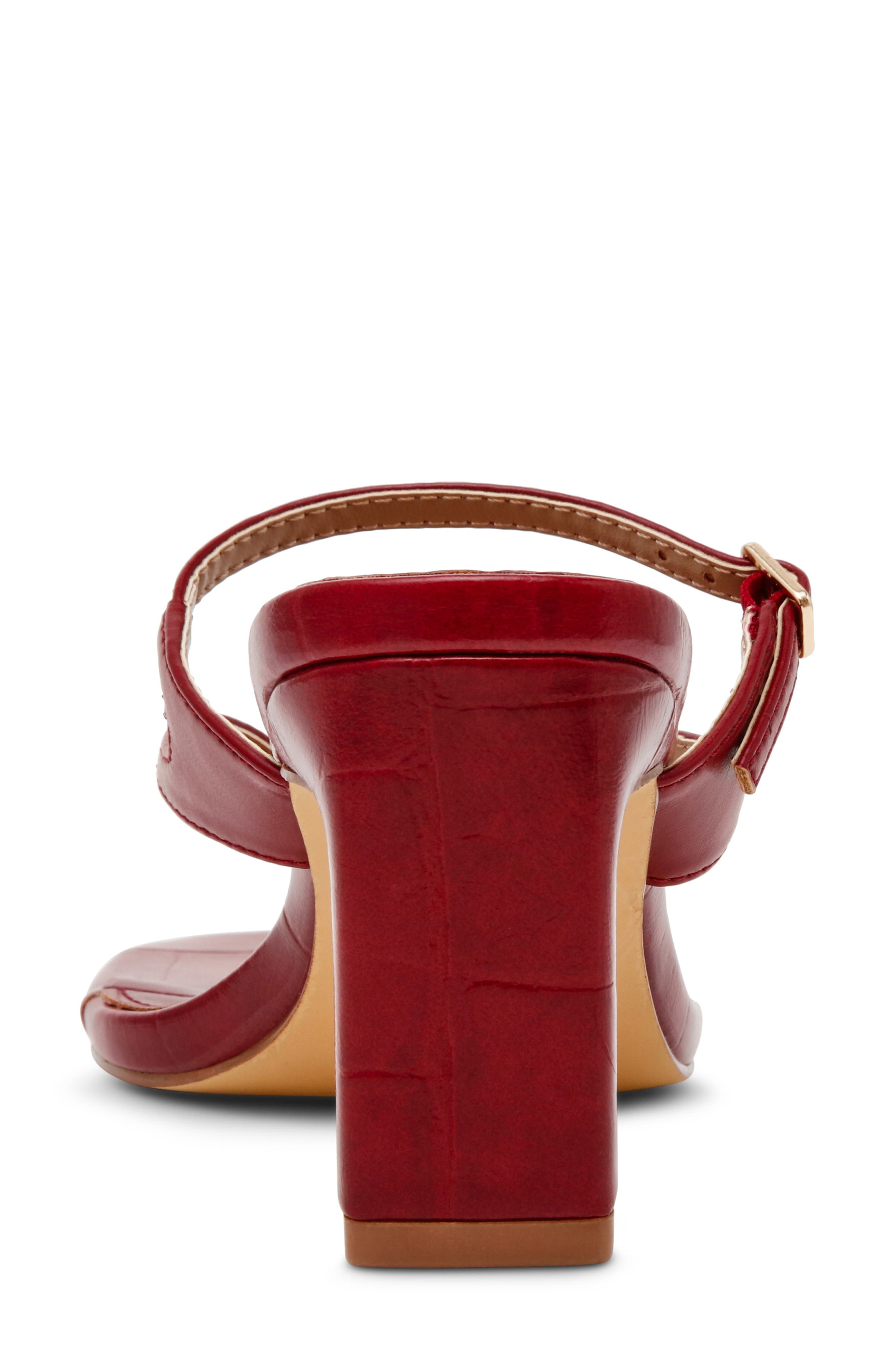 Lisette Block Heel Slide Sandal, Alternate, color, RED