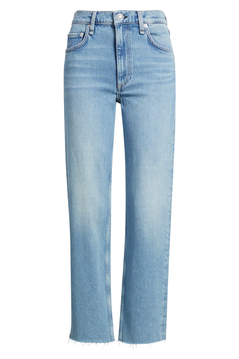 Harlow Mid Rise Straight Leg Ankle Length Jeans, Alternate, color, AUDREY