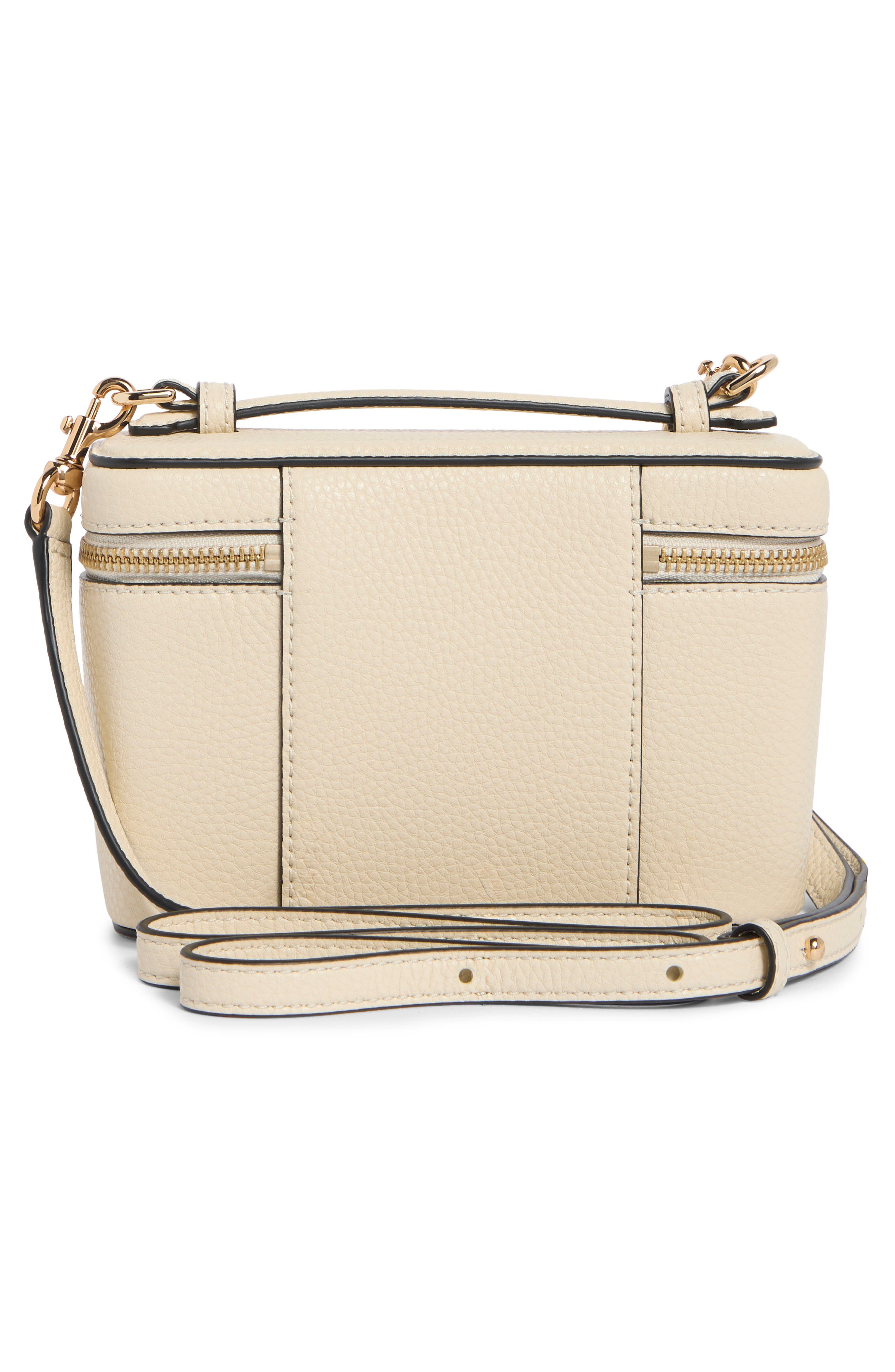 Groove Leather Train Case Crossbody Bag, Alternate, color, MARSHMALLOW