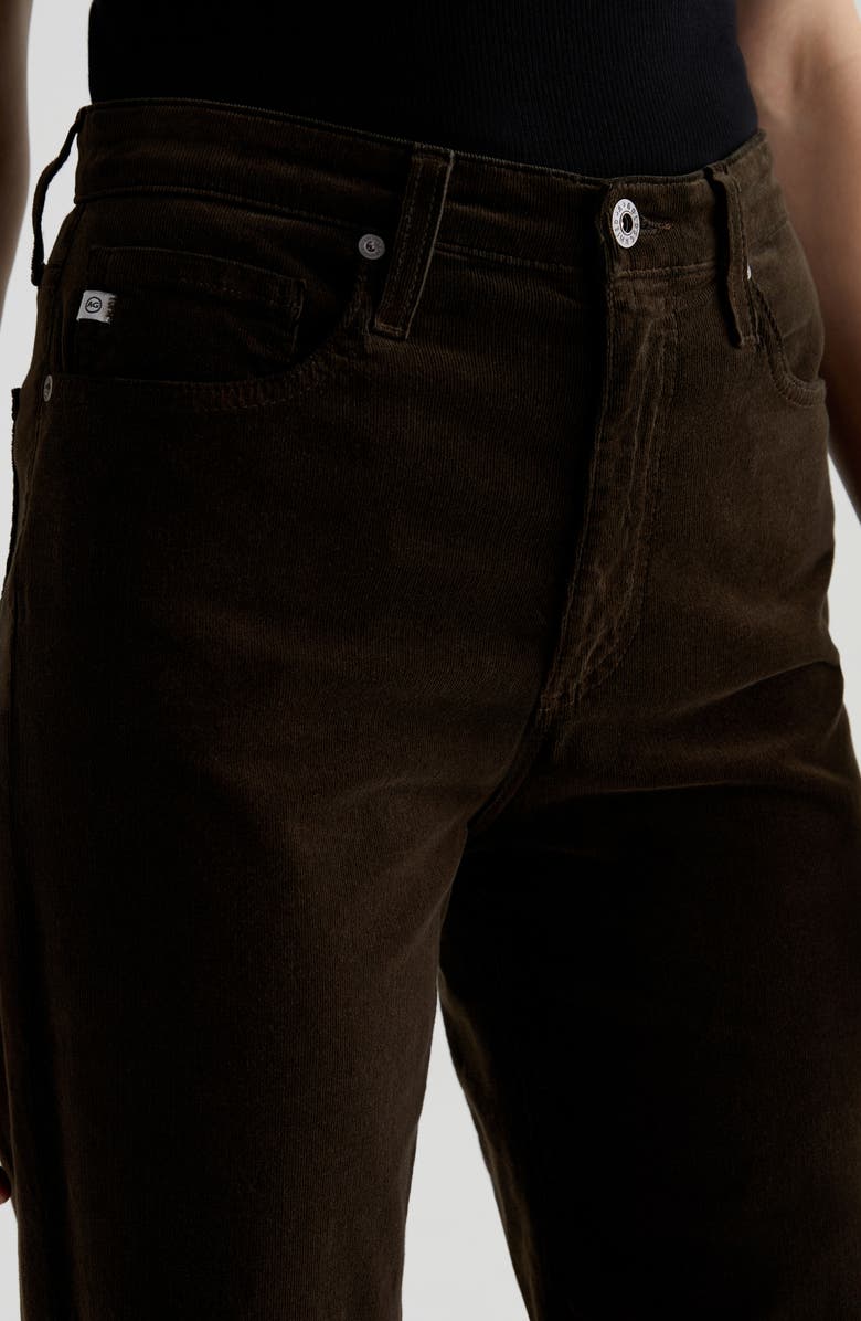 AG Kora High Waist Wide Leg Corduroy Jeans, Alternate, color, Rich Umber