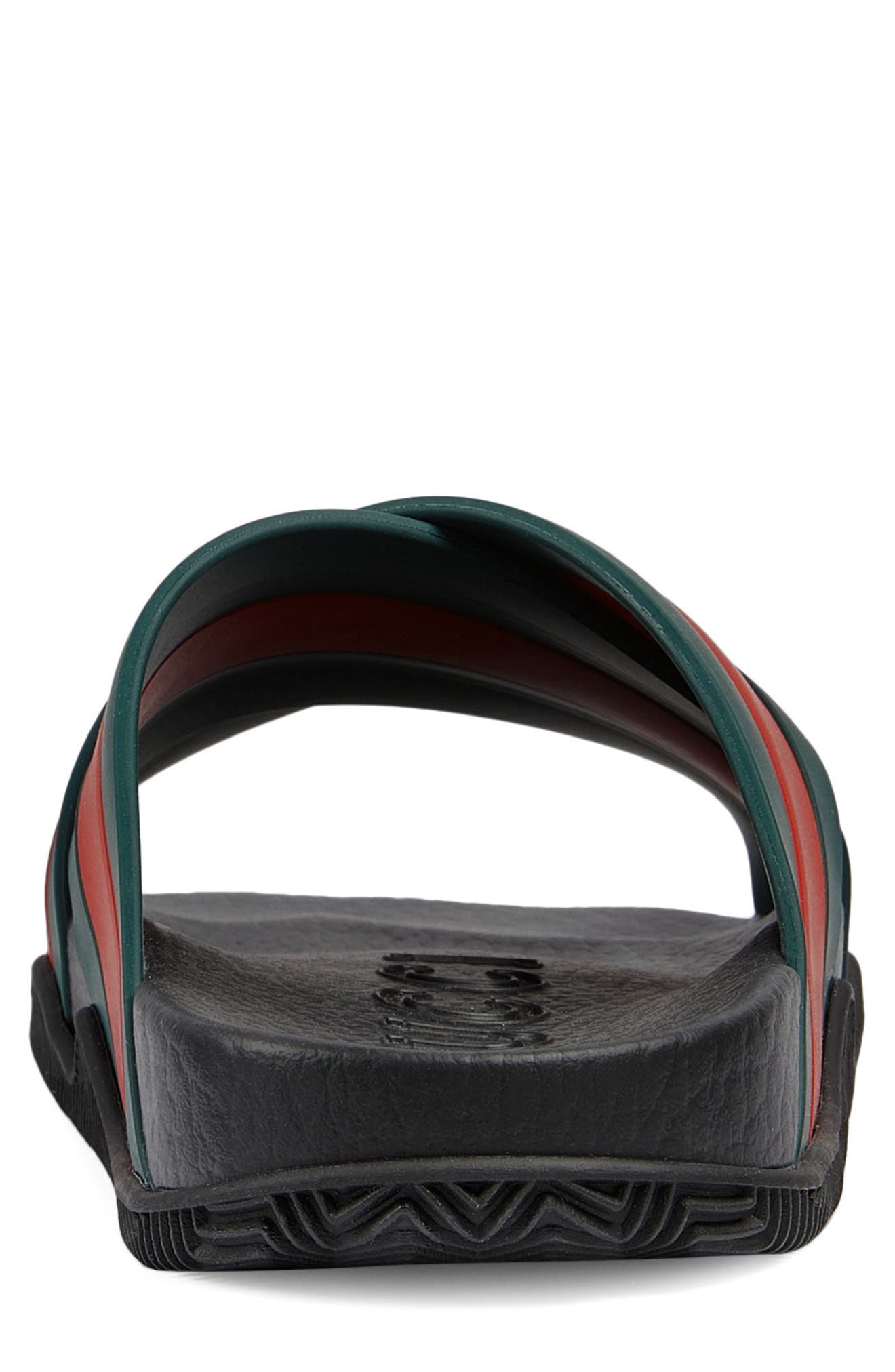 Gucci Agrado Web Stripe Slide Sandal, Alternate, color, 