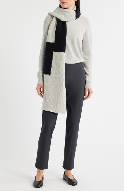 Colorblock Organic Cotton & Cashmere Scarf