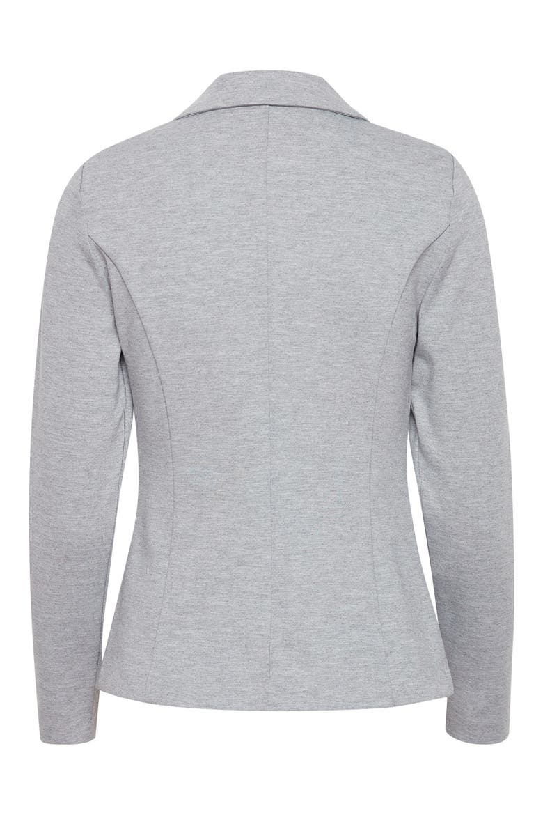Regular Notch Lapel Ponte Blazer, Alternate, color, GREY MELANGE