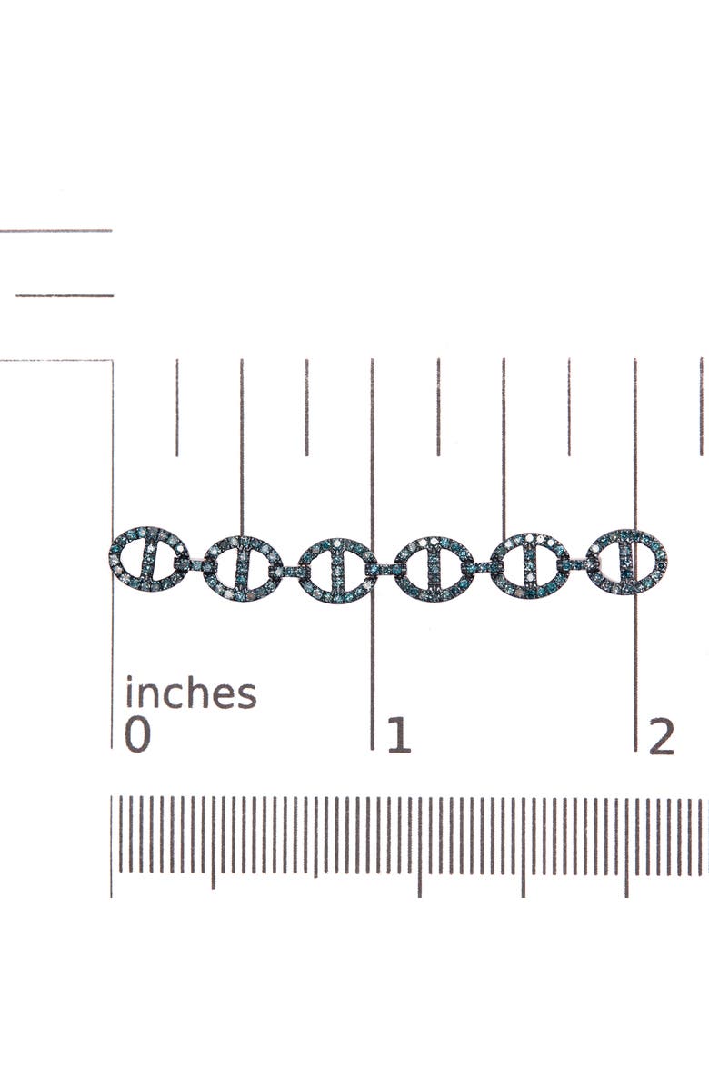 Haus of Brilliance Sterling Silver 1.0 Cttw Blue Diamond Linked Circle Drop Earrings, Alternate, color, Silver