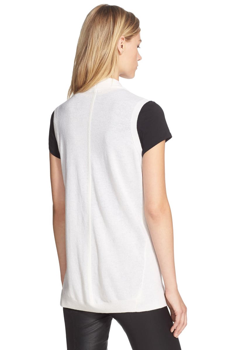 Vince Drape Front Wool & Cashmere Sweater Vest, Alternate, color,