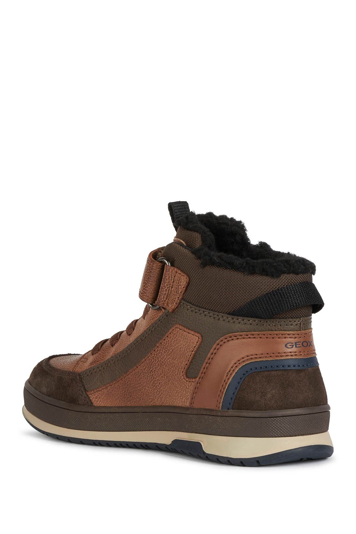 Geox Astuto Faux Shearling Lined Sneaker, Alternate, color, 