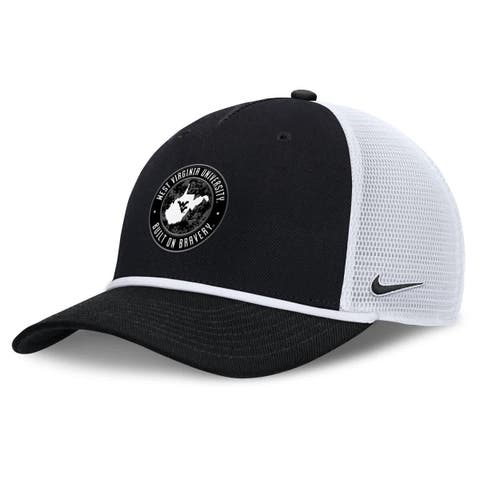 Men's Nike Black/White West Virginia Mountaineers Built on Bravery Rise Trucker Adjustable Hat