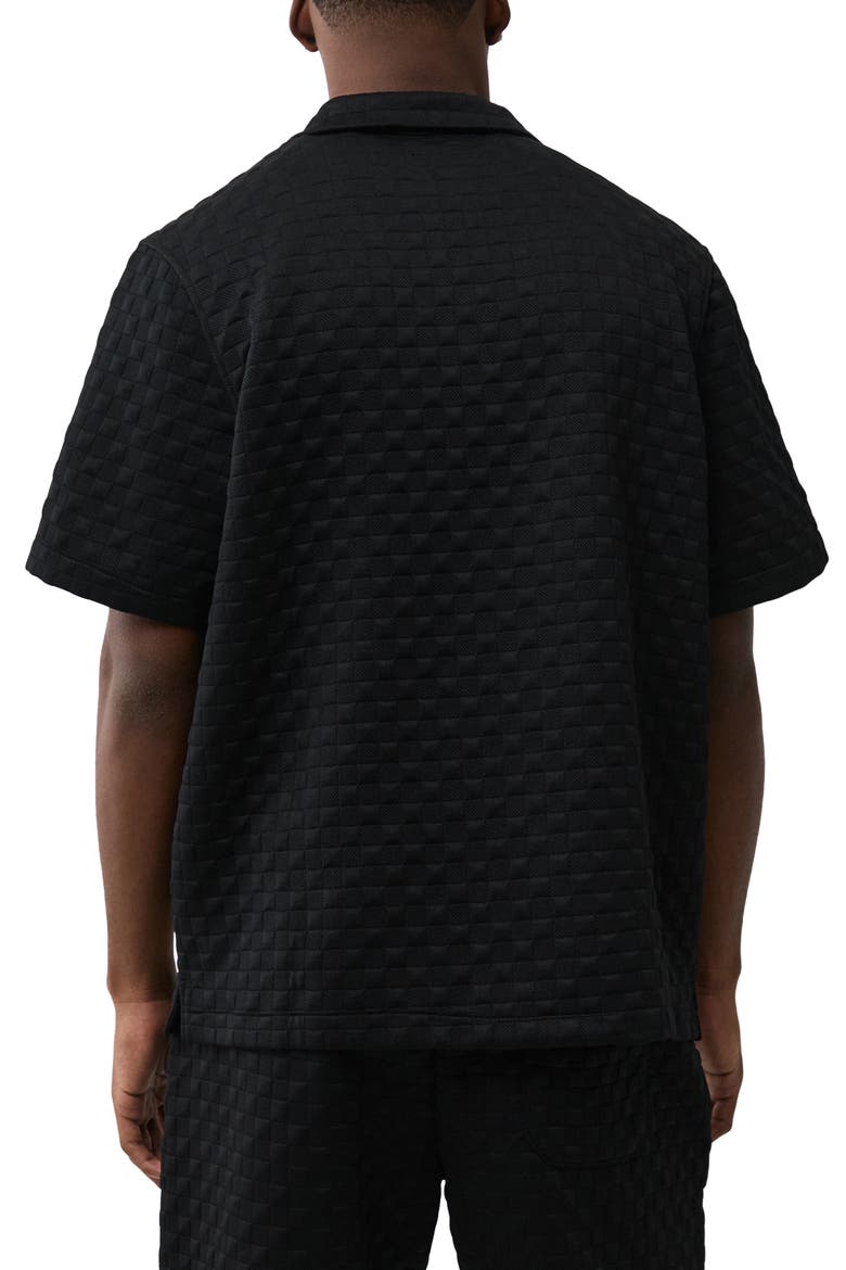 Check Camp Shirt, Alternate, color, JET BLACK