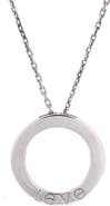 Pre-Owned Cartier 6 Diamonds Love Pendant Necklace 18K White Gold and Diamonds