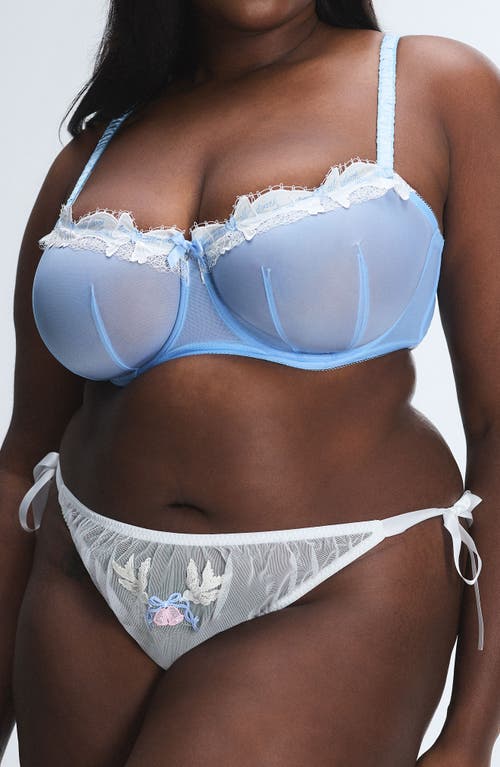 Savage X Fenty Flirty Wordy 2-pack Bridal Bikinis In Blue/white