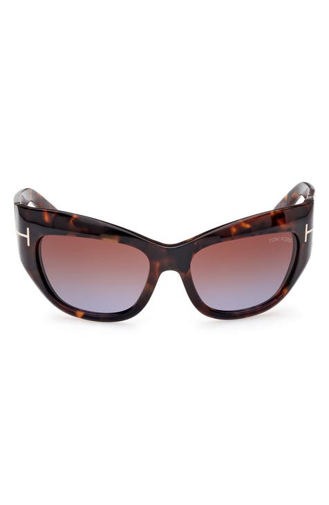 Brianna 55mm Gradient Cat Eye Sunglasses