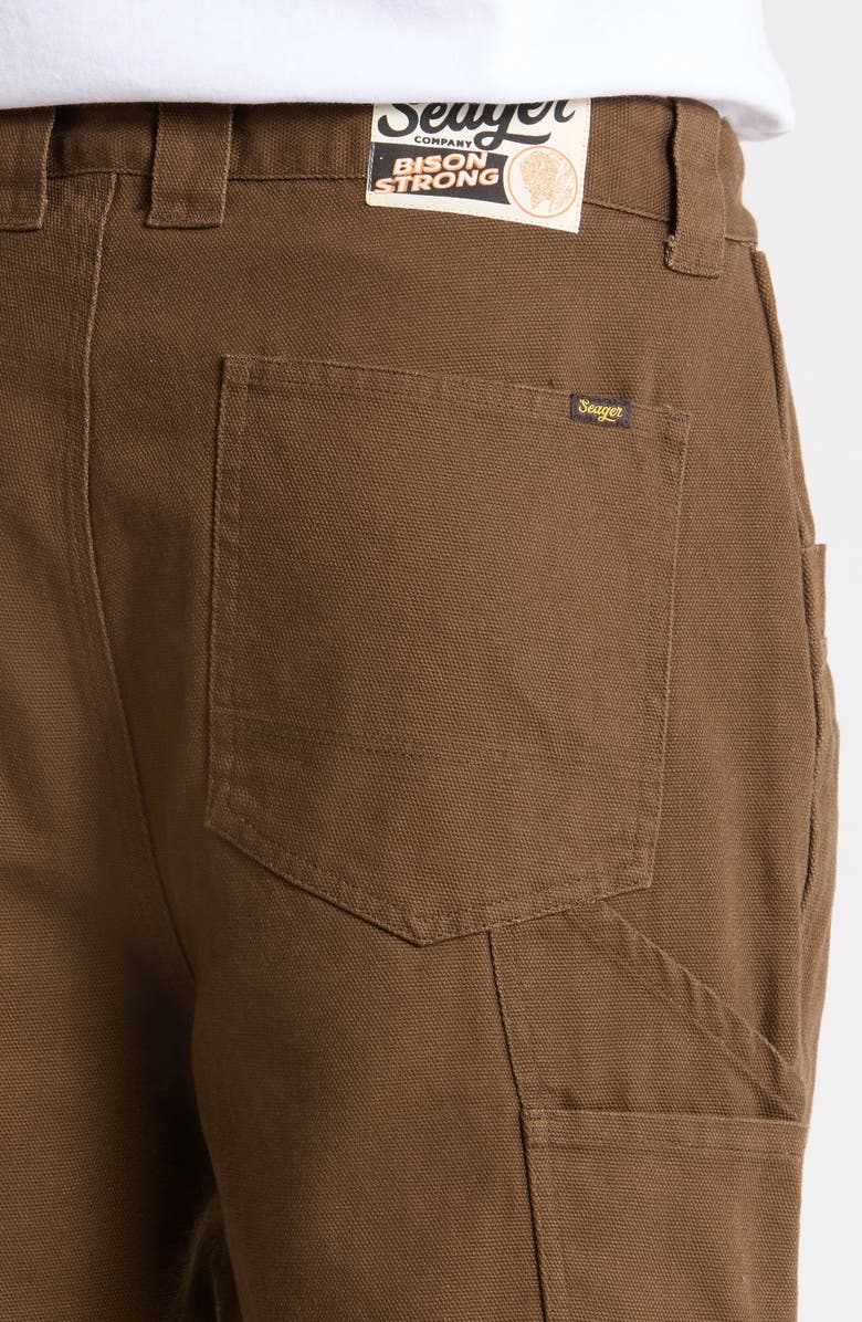 Seager Co Bison Flat Front Canvas Shorts, Alternate, color, Tobaccos
