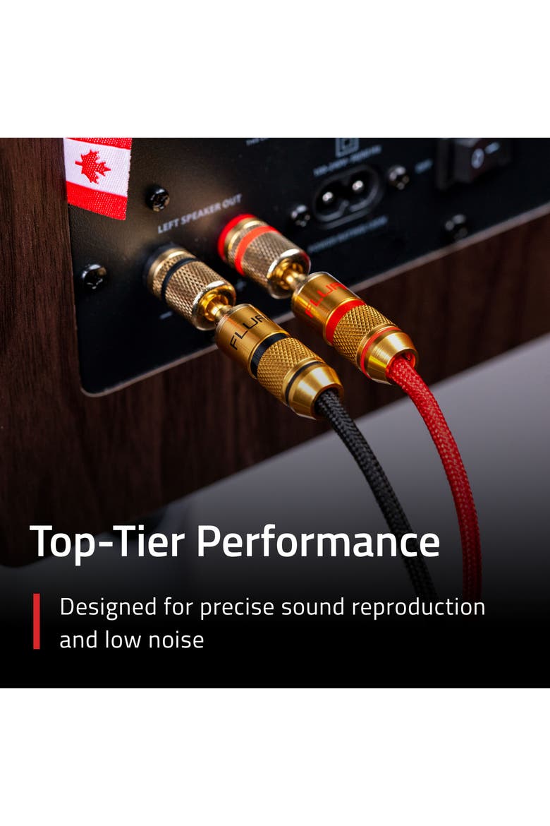 Hi-Fi 12 Gauge Speaker Wire with Dual Banana Plugs 12 Feet OFC Cable, Alternate, color, Gold