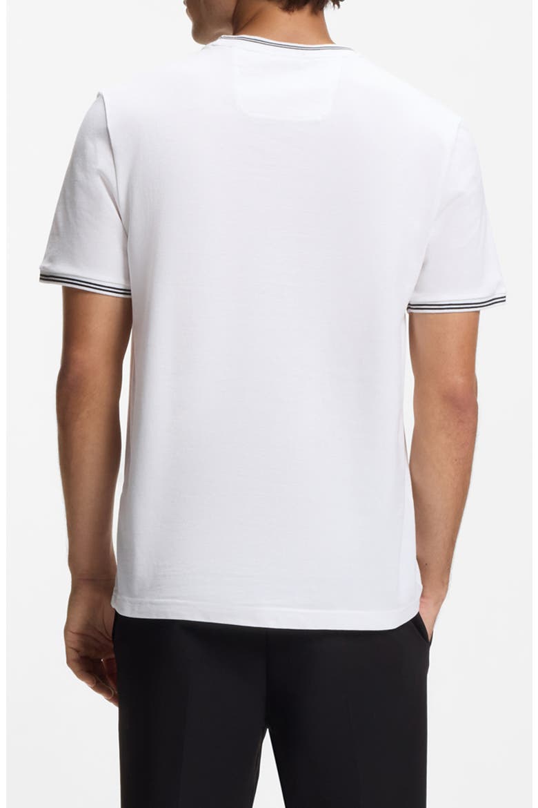 Taul Tipped Crewneck T-Shirt, Alternate, color, WHITE