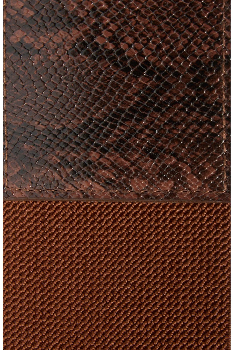 Snakeskin Print Wide Belt, Alternate, color, CHOCOLATE