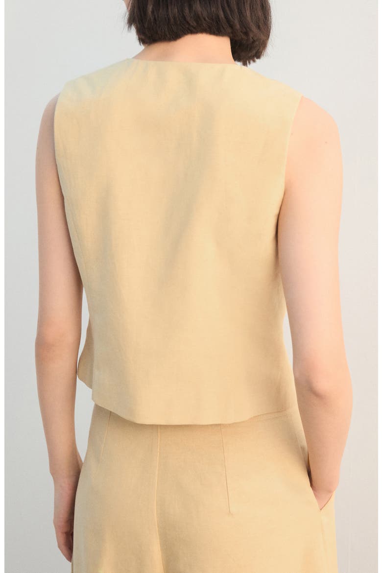 Double Breasted Vest, Alternate, color, MUSTARD