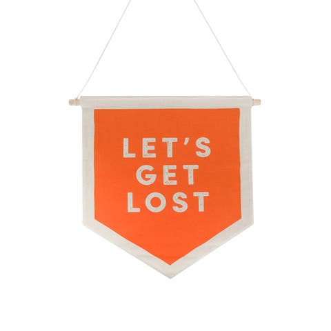 Camp Explorer Lets Get Lost Canvas Banner
