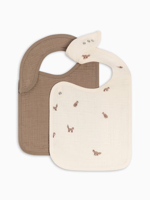 Colored Organics Organic 2-pack Muslin Bibs In Brown